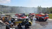Sběrný dvůr v Rýmařově ve čtvrtek 7. května zasáhl požár.