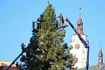 Stromy v Krnově už jsou vánočně nazdobené, ale rozsvítí se až v neděli 2. prosince u příležitosti zahájení adventních trhů.