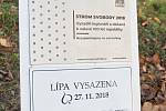 Lípa vysazená v Bruntále k poctě a oslavě stého výročí republiky už neroste, někdo ji uřezal a ukradl pamětní tabuli.