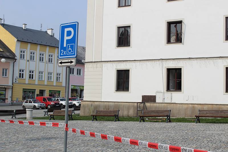 Radnici v Rýmařově poničil výbuch.