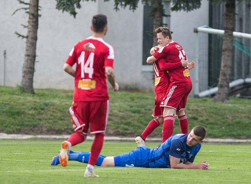 Fotbalové urkání MSFL mezi FC Velké Meziříčí a SK Jiskra Rýmařov.