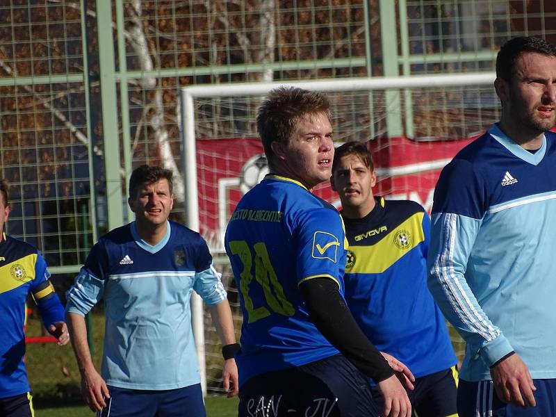 Fotbalový tým Města Albrechtic myslí na postup