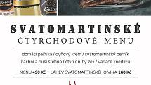 Krnovská restaurace hotelu Cvilín připravila čtyřchodové svatomartinské menu. Zdroj: Hotel Cvilín