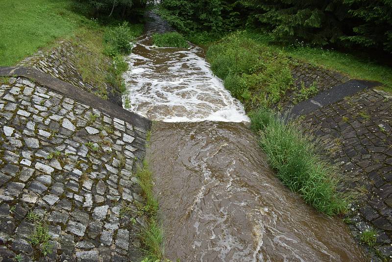 Aktuální stav toků na Bruntálsku, pondělí 29. června 2020.