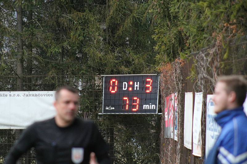 Fotbalisté Krnova zvítězili v Jakubčovicích 3:0.