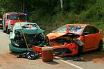 Nehoda dvou aut s pěti zraněnými v Břidličné. 10. července 2023