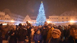 Vánoční strom bruntálské náměstí Míru je jedle, která vyrostla vedle bytových domů ve Dvořákově ulici. Slavnostní rozsvícení se konalo 1. prosince 2023.