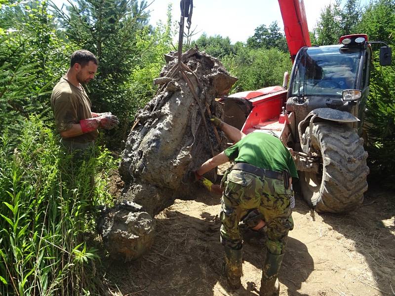 V lese u Karlova se podařilo vykopat a vyzvednout celý motor Šturmoviku. Po prozkoumání a konzervaci se stane exponátem muzea v Osoblaze. 