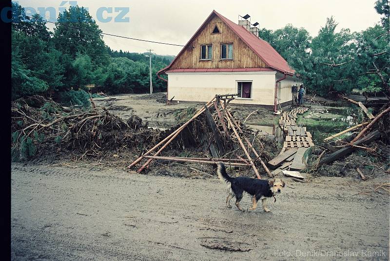 Povodně, 19-20. července 1997, Holčovice, Široká Niva, Karlovice a Zátor Loučky.