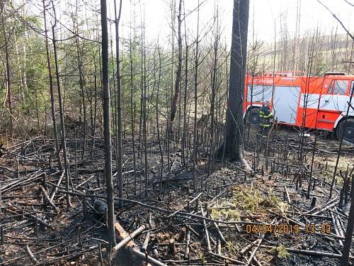 Čtvrteční požáry v přírodě zaměstnaly hasiče na Bruntálsku.