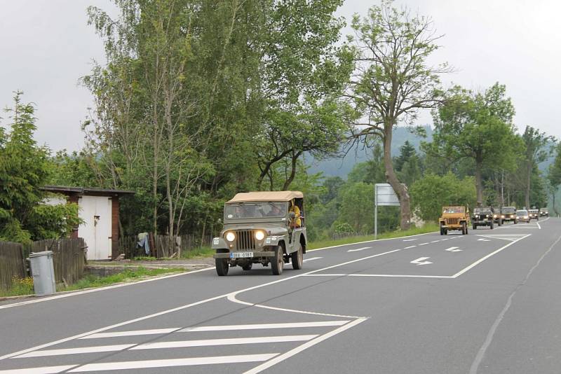 Sraz válečných vojenských veteránů ve Staré Vsi u Rýmařova. 