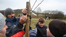 Krnované na bývalé střelnici v Chomýži vysázeli veřejný genofondový sad starých a regionálních odrůd ovoce.