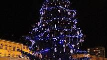Rozsvícení vánočního stromu v Děčíně. 
