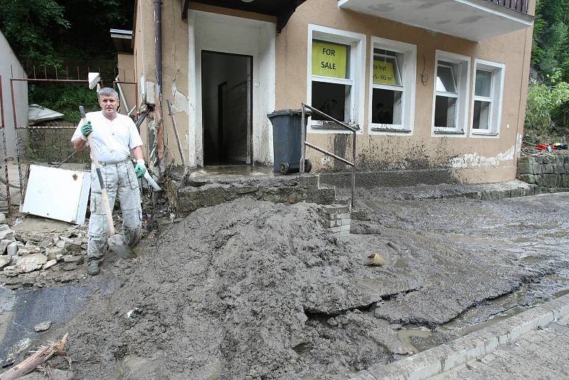 Povodně v srpnu 2010 zničily Hřensko.