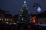Rozsvěcení vánočního stromu v Rumburku. 