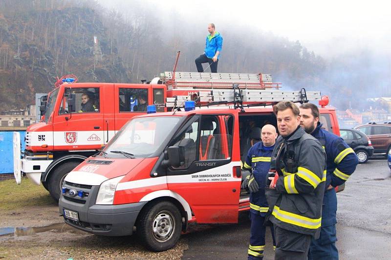 Stavba protipovodňových opatření v Děčíně