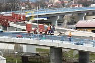 Nový most v Děčíně během oprav v roce 2009