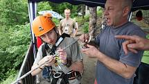 Divácký den Adrenalin Challenge přilákal odvážlivce. Přelaňovali kaňon Labe