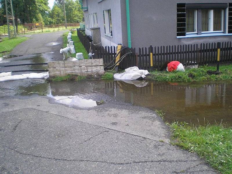 Povodně na Jedlové.