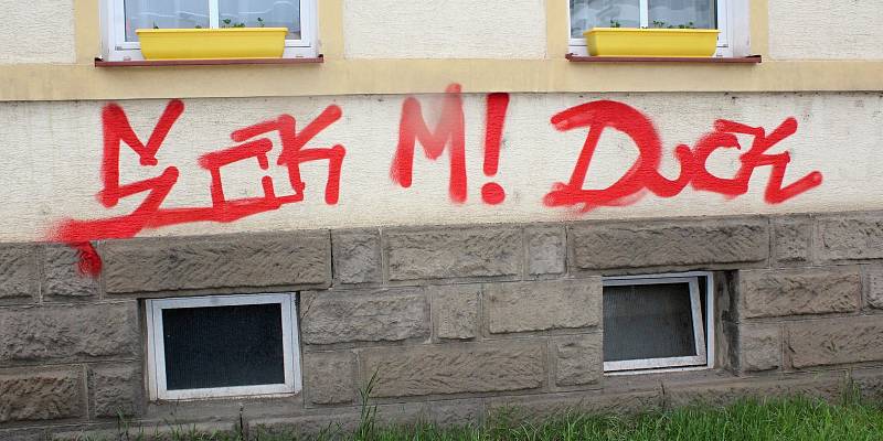 Graffiti v Březové ulici.