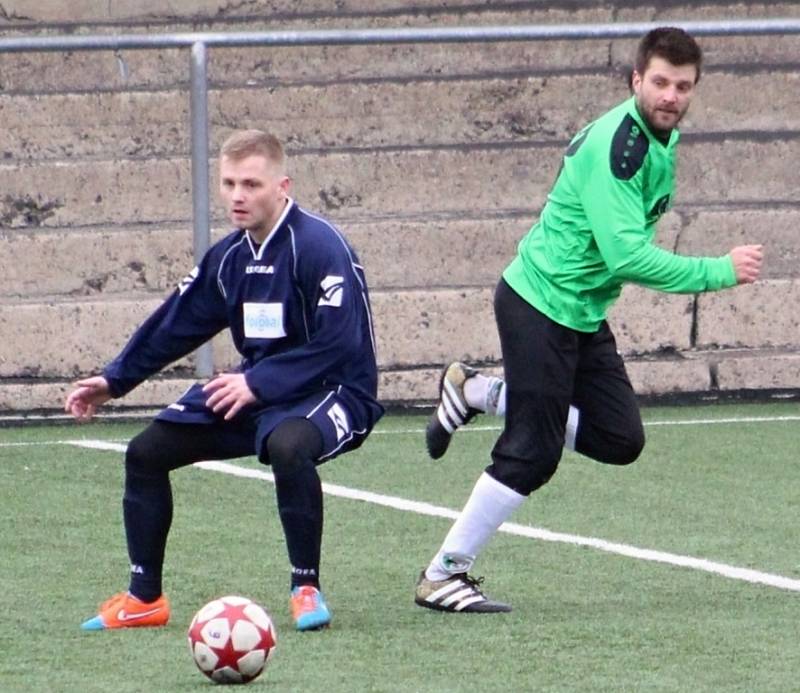 VÍTĚZSTVÍ 2:1. Vilémov (zelené dresy) porazil Doksy 2:1.