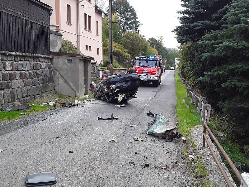Nehoda v Dolní Poustevně.