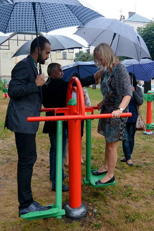 Šluknov  má nový venkovní fitpark.