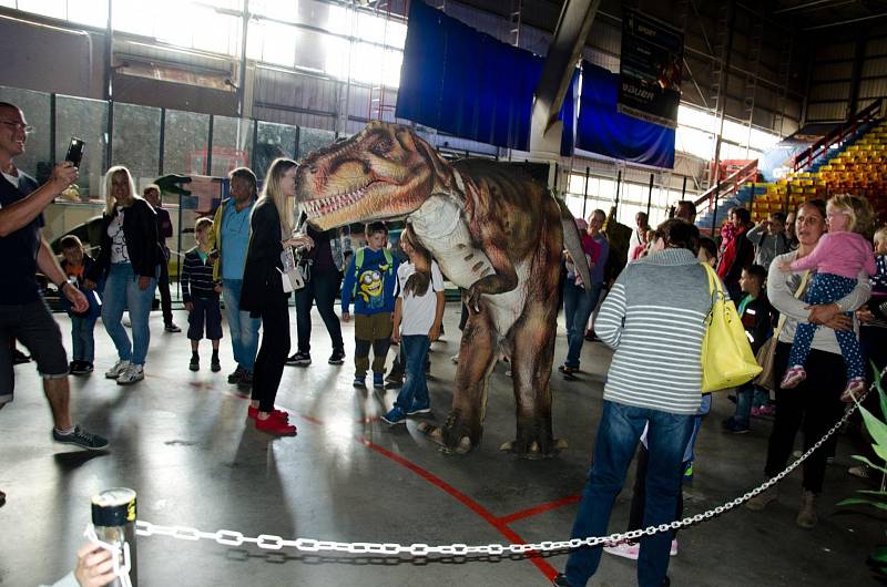 Putovní výstava dinosaurů zavítala do Děčína.