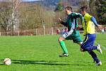 DOMÁCÍ VYHRÁLI. FK Chřibská (ve žlutém) doma porazila 3:1 Šluknov B.