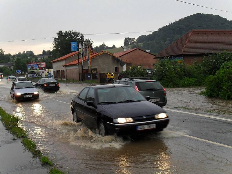 Markvartice zaplavila velká voda