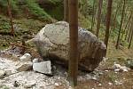 V Českém Švýcarsku se zřítil kámen o velikosti tanku.