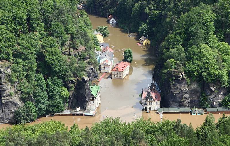 Povodně na Děčínsku  v červnu 2013.