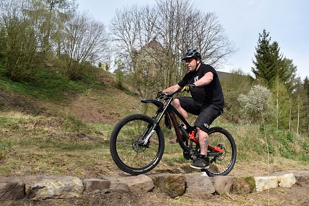 Biker František Švandrlík.