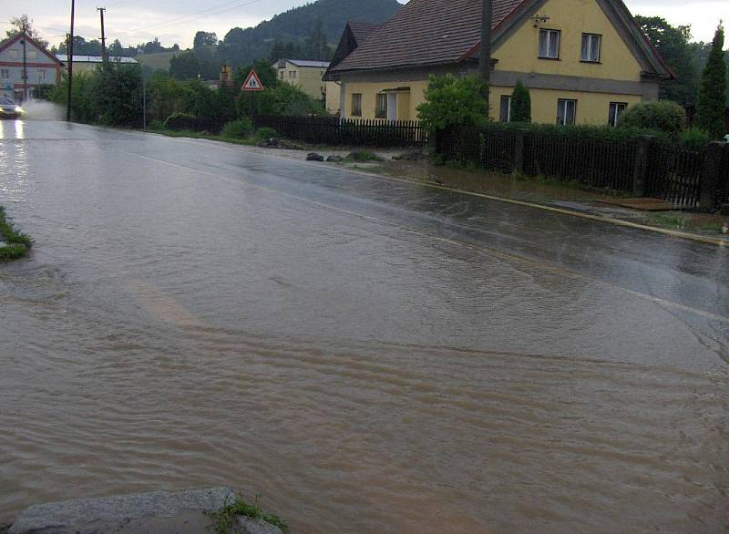 Markvartice zaplavila přívalová vlna