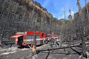 Požár v Českém Švýcarsku likvidovali hasiči téměř tři týdny. Ilustrační foto