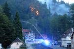 Požár v Českém Švýcarsku, pondělí 25. července.