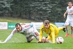 SKVĚLE! Fotbalisté Varnsdorfu (ve žlutém) doma porazili Třinec 2:0.