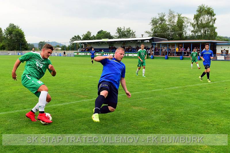 PŘÍPRAVA. Vilémov (v zeleném) doma přejel Rumburk 6:1.