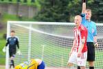 REMÍZA. FK Varnsdorf (žlutá) vs. Viktoria Žižkov 1:1.