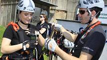 VIA FERRATA neboli Železná stezka vznikla v Děčíně na skále pod Pastýřskou stěnou. 