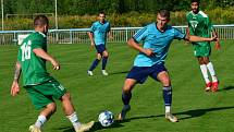 Derby lépe zvládl Vilémov (zelené dresy), který vyhrál na půdě Jílového 4:1.