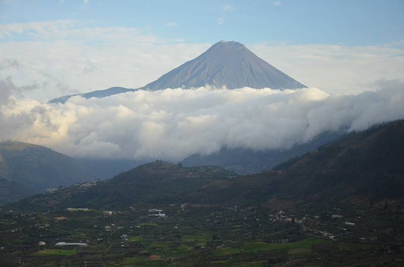 Sopka Tungurahua - jedna z nejaktivnějších v Jižní Americe v současné době odpočívá