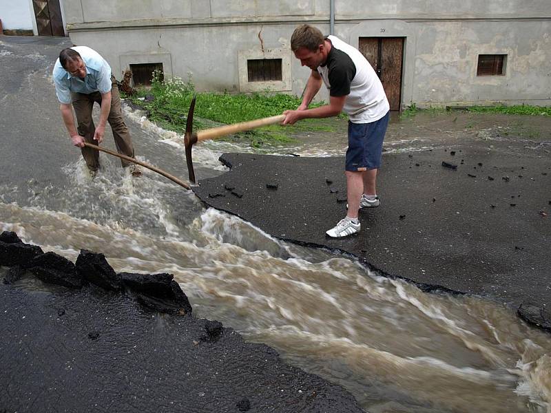 Červnové bleskové povodně na Děčínsku.