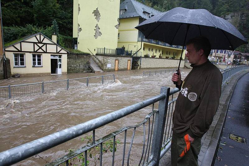 Září 2010. Povodně na Děčínsku.