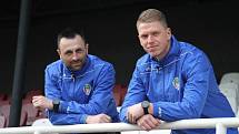 Jan Filip (vpravo) a David Oulehla - asistent trenéra a hlavní trenér na Žižkově.