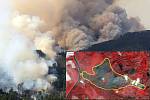 Požár spaluje lesy v Českém Švýcarsku