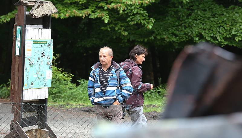 Požářiště, které zůstalo po dvou chatách Na Tokáni u Jetřichovic na Děčínsku, prohlédli a zdokumentovali památkáři.