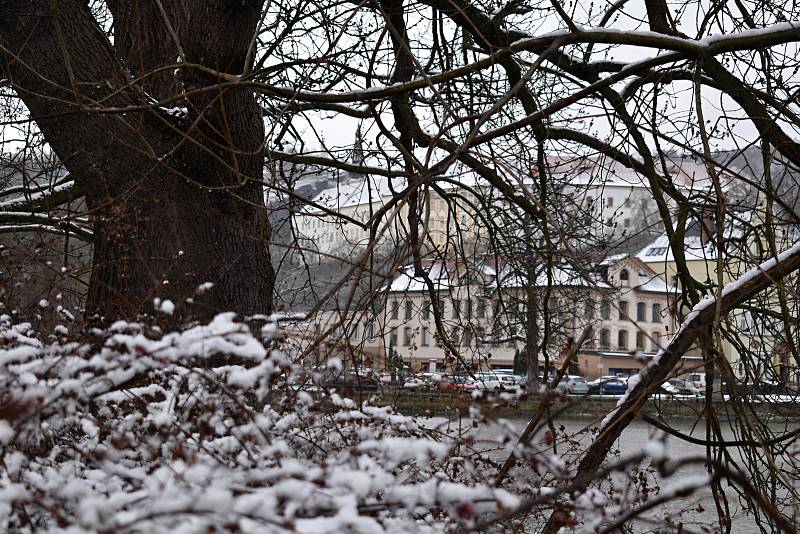 Děčín zasypal v povelikonočním týdnu sníh.