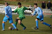 Malšovice B (zelené dresy) v rámci okresní soutěže doma porazily Českou Kamenici B 6:0.