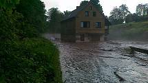 Bleskové povodně v Jánské.